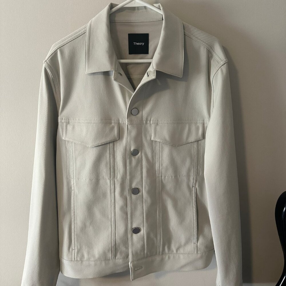 Theory - Rivers Trucker Jacket  In Neoteric - Limestone - (Medium)